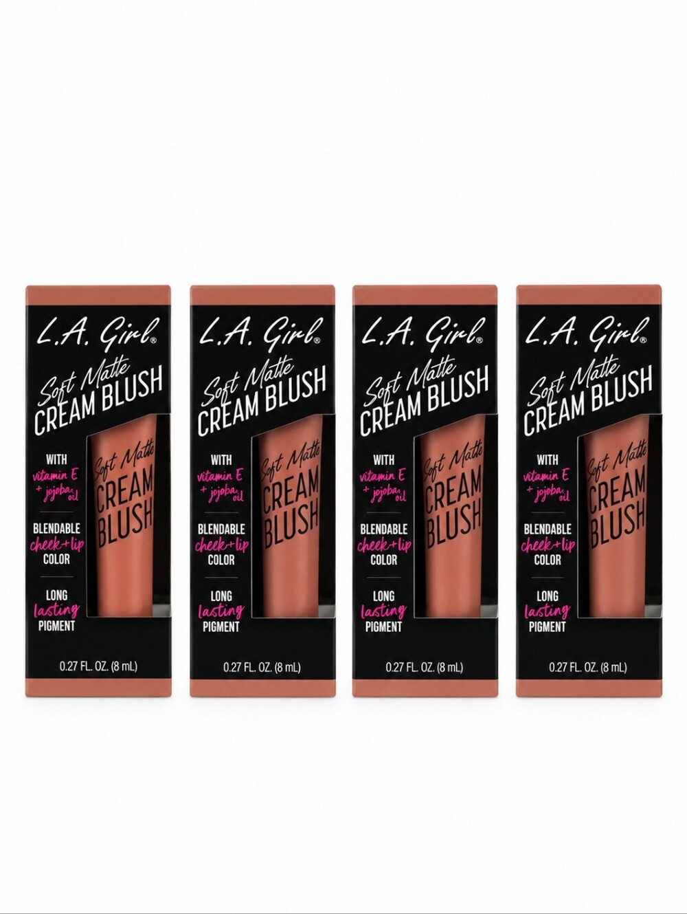 4 x LA Girl Soft Matte Cream Blush, Grace